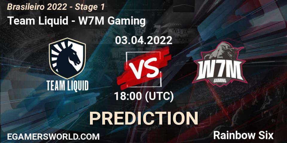 Team Liquid - W7M Gaming: ennuste. 03.04.2022 at 18:15, Rainbow Six, Brasileirão 2022 - Stage 1