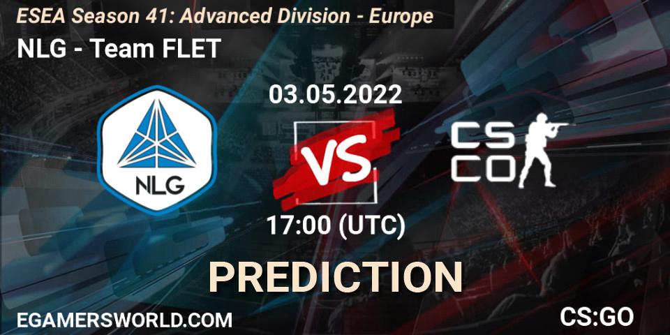 NLG - Team FLET: ennuste. 03.05.2022 at 17:00, Counter-Strike (CS2), ESEA Season 41: Advanced Division - Europe