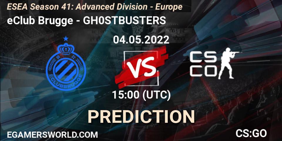eClub Brugge - GH0STBUSTERS: ennuste. 04.05.2022 at 15:00, Counter-Strike (CS2), ESEA Season 41: Advanced Division - Europe