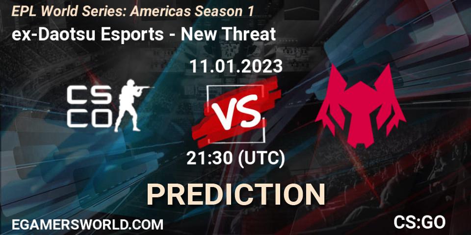 ex-Daotsu Esports - New Threat: ennuste. 11.01.23, CS2 (CS:GO), EPL World Series: Americas Season 1