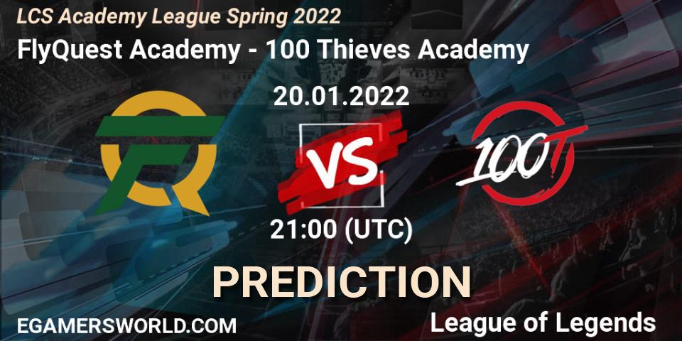 FlyQuest Academy - 100 Thieves Academy: ennuste. 20.01.2022 at 21:00, LoL, LCS Academy League Spring 2022