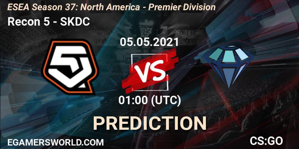 Recon 5 - SKDC: ennuste. 05.05.2021 at 01:00, Counter-Strike (CS2), ESEA Season 37: North America - Premier Division