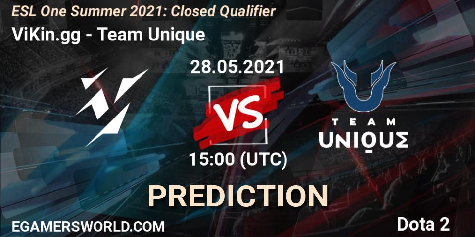 ViKin.gg - Team Unique: ennuste. 28.05.2021 at 15:00, Dota 2, ESL One Summer 2021: Closed Qualifier