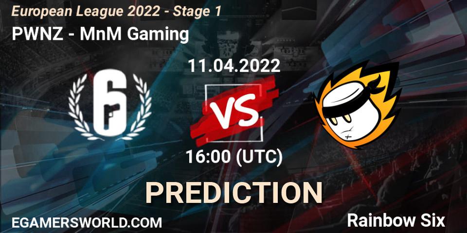 PWNZ - MnM Gaming: ennuste. 11.04.2022 at 16:00, Rainbow Six, European League 2022 - Stage 1