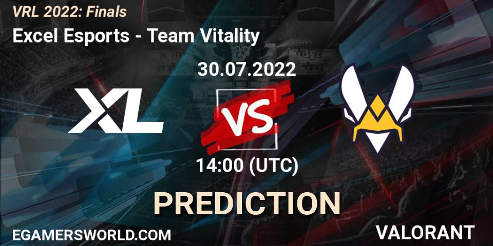 Excel Esports - Team Vitality: ennuste. 30.07.2022 at 14:00, VALORANT, VRL 2022: Finals