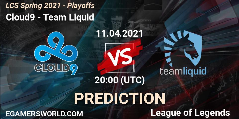 Cloud9 - Team Liquid: ennuste. 11.04.2021 at 20:00, LoL, LCS Spring 2021 - Playoffs