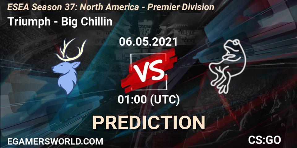 Triumph - Big Chillin: ennuste. 06.05.2021 at 01:00, Counter-Strike (CS2), ESEA Season 37: North America - Premier Division