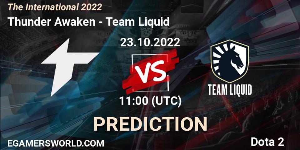 Thunder Awaken - Team Liquid: ennuste. 23.10.22, Dota 2, The International 2022