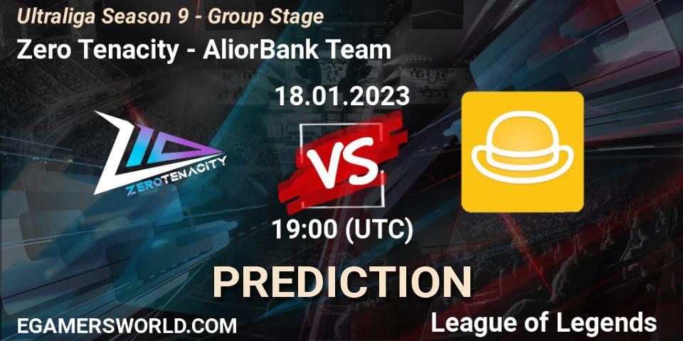 Zero Tenacity - AliorBank Team: ennuste. 18.01.2023 at 19:00, LoL, Ultraliga Season 9 - Group Stage