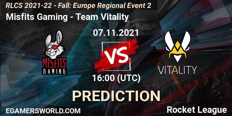 Misfits Gaming - Team Vitality: ennuste. 07.11.2021 at 16:00, Rocket League, RLCS 2021-22 - Fall: Europe Regional Event 2