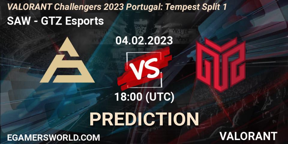 SAW - GTZ Esports: ennuste. 04.02.23, VALORANT, VALORANT Challengers 2023 Portugal: Tempest Split 1