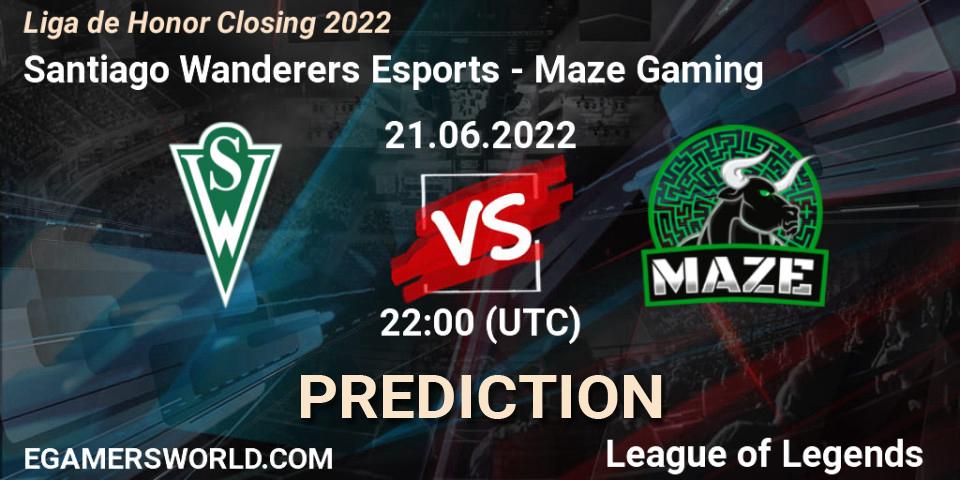 Santiago Wanderers Esports - Maze Gaming: ennuste. 21.06.22, LoL, Liga de Honor Closing 2022