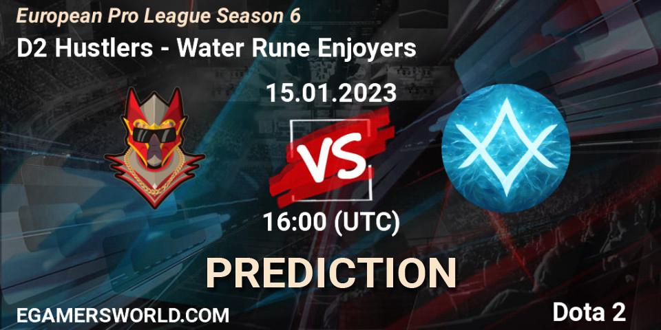 D2 Hustlers - Water Rune Enjoyers: ennuste. 15.01.23, Dota 2, European Pro League Season 6