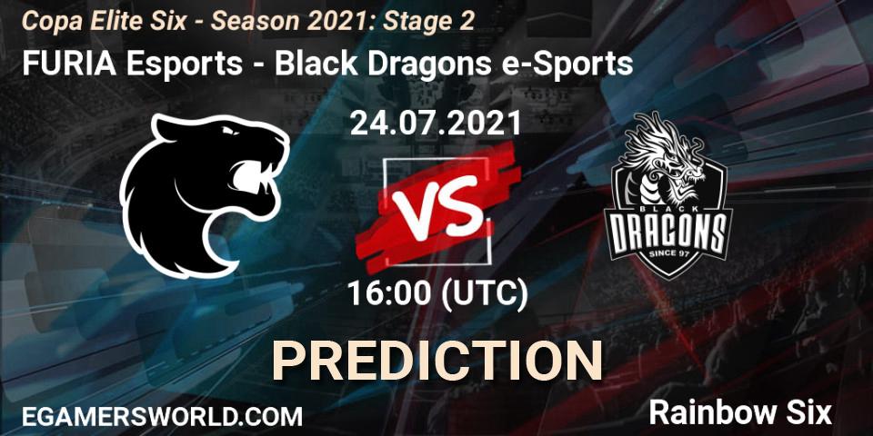 FURIA Esports - Black Dragons e-Sports: ennuste. 24.07.2021 at 16:00, Rainbow Six, Copa Elite Six - Season 2021: Stage 2
