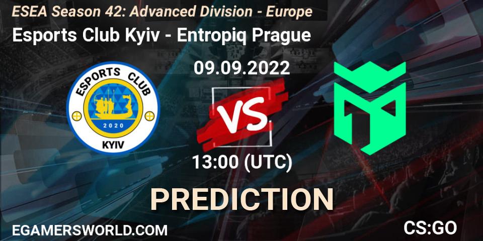 Esports Club Kyiv - Entropiq Prague: ennuste. 09.09.2022 at 13:00, Counter-Strike (CS2), ESEA Season 42: Advanced Division - Europe