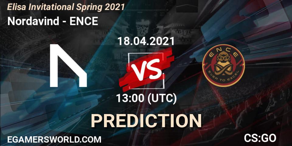 Nordavind - ENCE: ennuste. 18.04.2021 at 13:25, Counter-Strike (CS2), Elisa Invitational Spring 2021