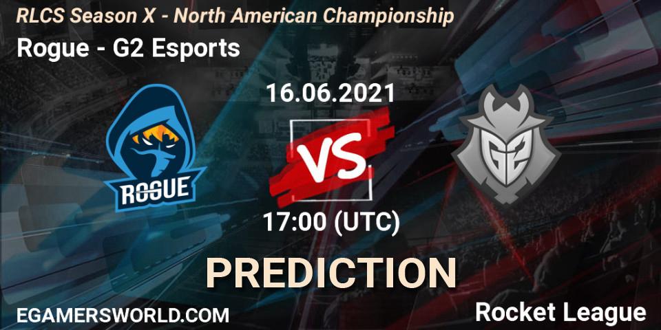 Rogue - G2 Esports: ennuste. 16.06.21, Rocket League, RLCS Season X - North American Championship
