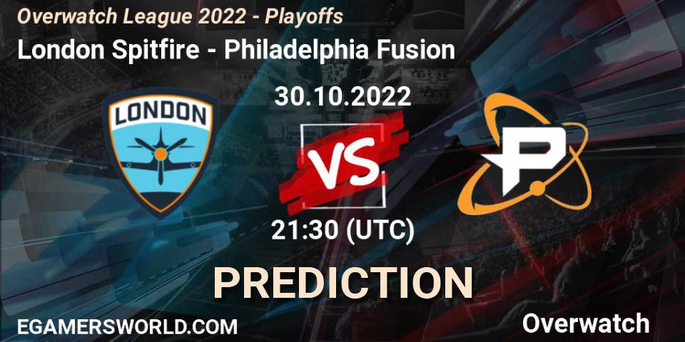 London Spitfire - Philadelphia Fusion: ennuste. 30.10.22, Overwatch, Overwatch League 2022 - Playoffs
