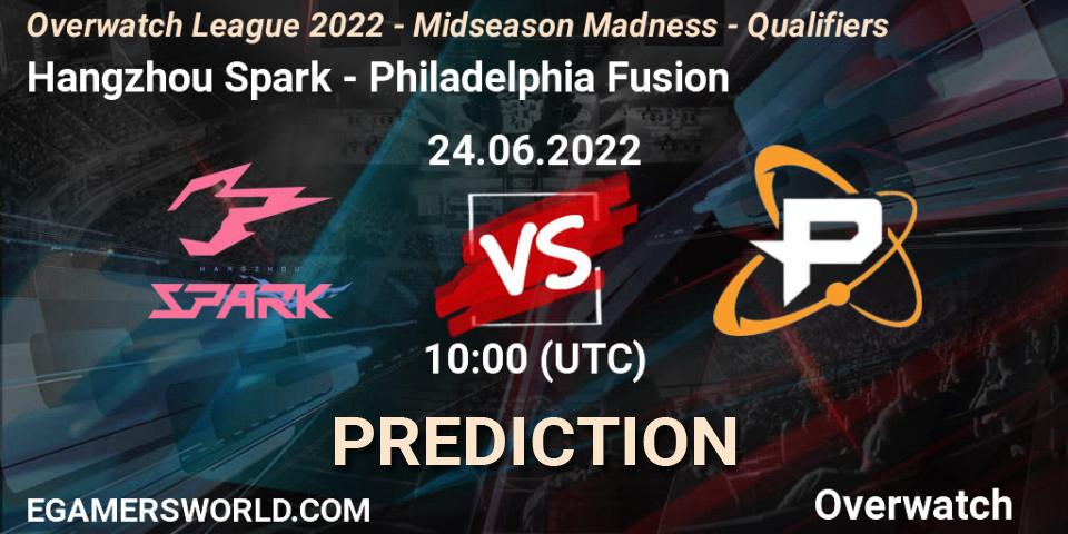 Hangzhou Spark - Philadelphia Fusion: ennuste. 01.07.2022 at 10:00, Overwatch, Overwatch League 2022 - Midseason Madness - Qualifiers