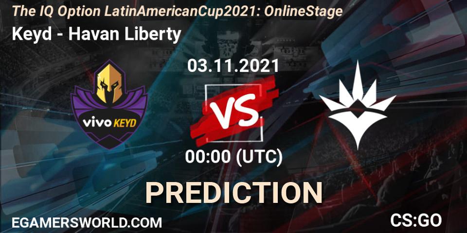 Keyd - Havan Liberty: ennuste. 03.11.2021 at 00:00, Counter-Strike (CS2), The IQ Option Latin American Cup 2021: Online Stage