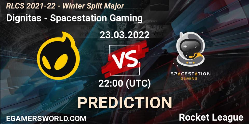 Dignitas - Spacestation Gaming: ennuste. 23.03.2022 at 22:00, Rocket League, RLCS 2021-22 - Winter Split Major