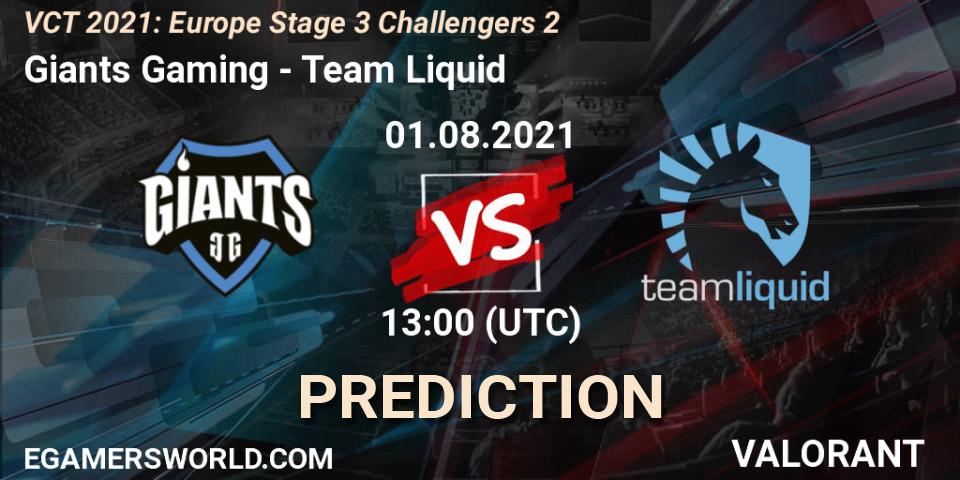 Giants Gaming - Team Liquid: ennuste. 01.08.21, VALORANT, VCT 2021: Europe Stage 3 Challengers 2