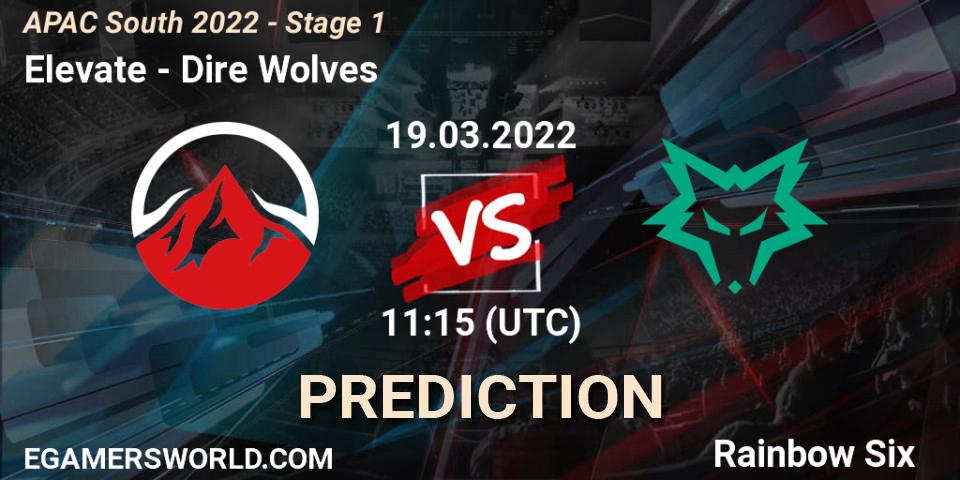 Elevate - Dire Wolves: ennuste. 19.03.2022 at 11:15, Rainbow Six, APAC South 2022 - Stage 1