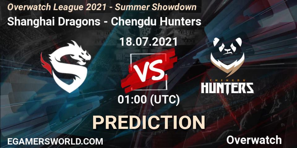 Shanghai Dragons - Chengdu Hunters: ennuste. 18.07.2021 at 01:00, Overwatch, Overwatch League 2021 - Summer Showdown