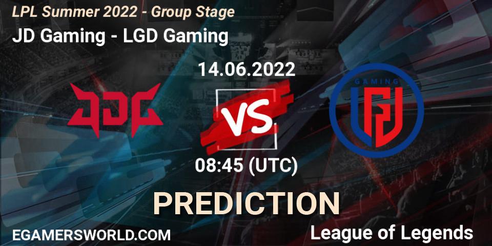 JD Gaming - LGD Gaming: ennuste. 14.06.22, LoL, LPL Summer 2022 - Group Stage