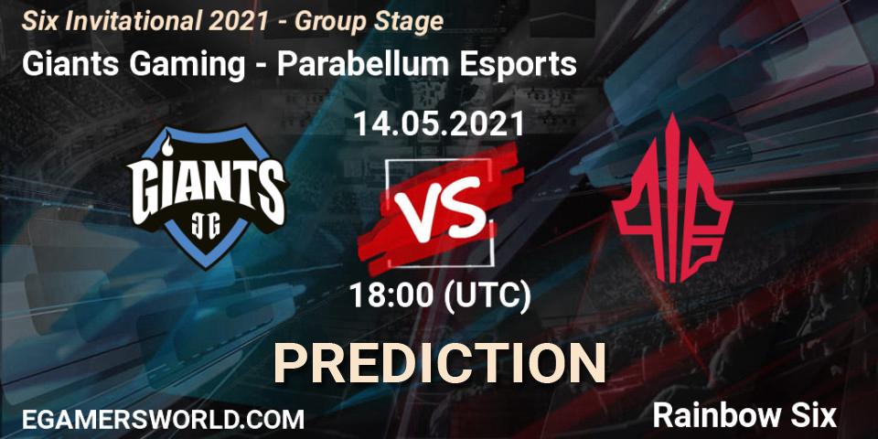 Giants Gaming - Parabellum Esports: ennuste. 14.05.21, Rainbow Six, Six Invitational 2021 - Group Stage