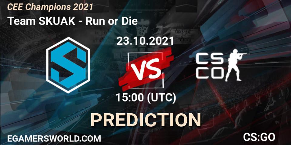 Team SKUAK - Run or Die: ennuste. 23.10.2021 at 15:00, Counter-Strike (CS2), CEE Champions 2021