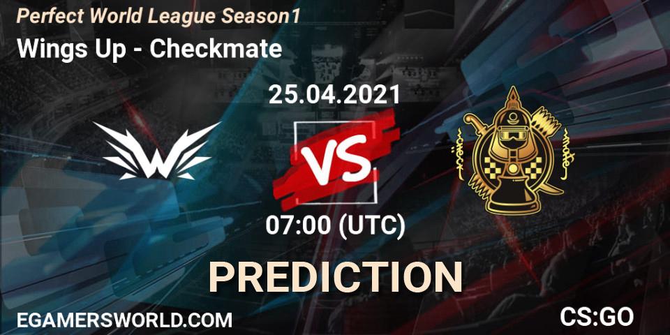 Wings Up - Checkmate: ennuste. 25.04.2021 at 07:00, Counter-Strike (CS2), Perfect World League Season 1