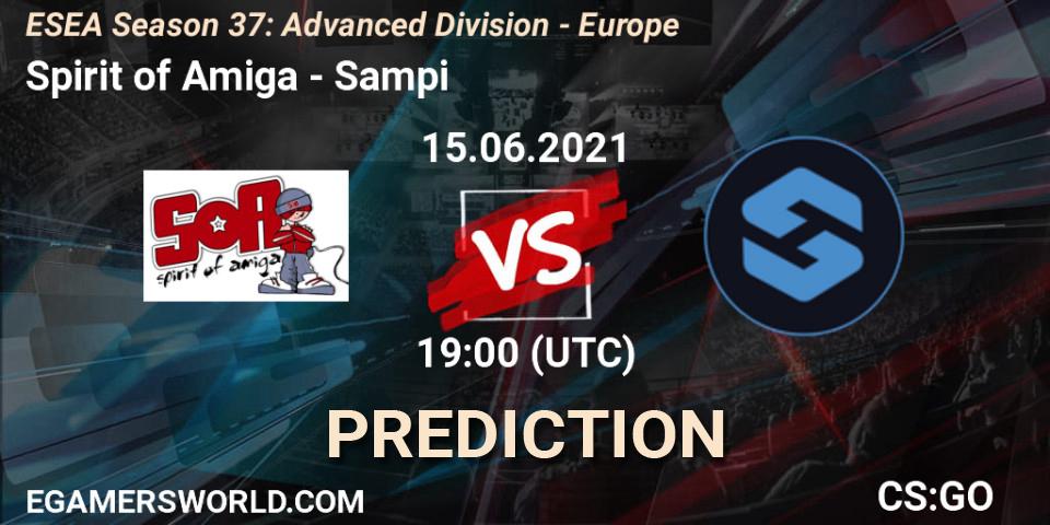 Spirit of Amiga - Sampi: ennuste. 15.06.2021 at 19:00, Counter-Strike (CS2), ESEA Season 37: Advanced Division - Europe