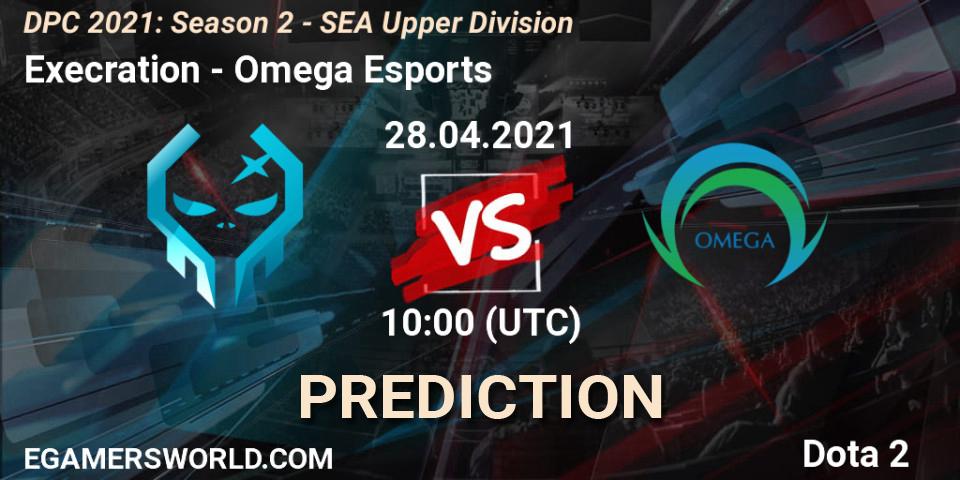 Execration - Omega Esports: ennuste. 28.04.2021 at 10:21, Dota 2, DPC 2021: Season 2 - SEA Upper Division
