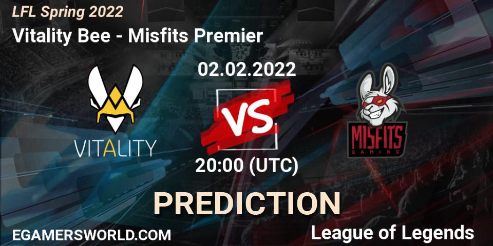 Vitality Bee - Misfits Premier: ennuste. 02.02.2022 at 20:00, LoL, LFL Spring 2022