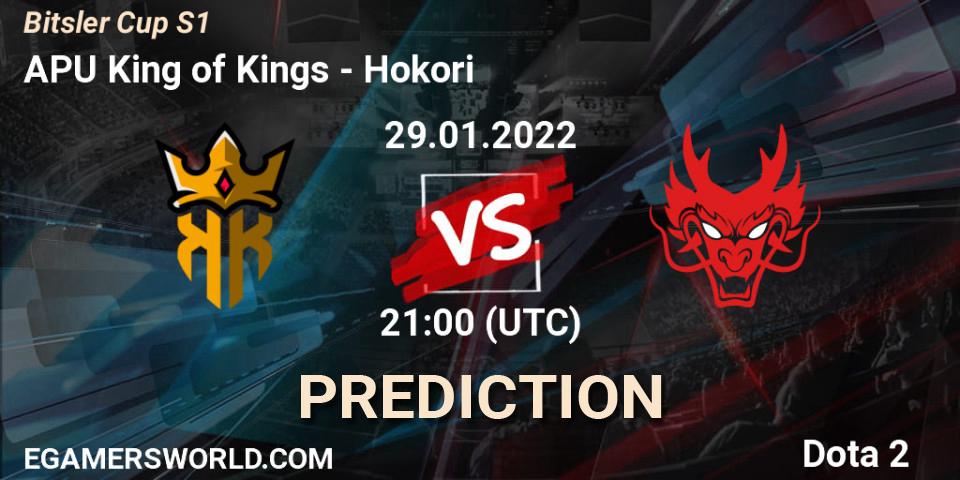 APU King of Kings - Hokori: ennuste. 29.01.2022 at 21:00, Dota 2, Bitsler Cup S1