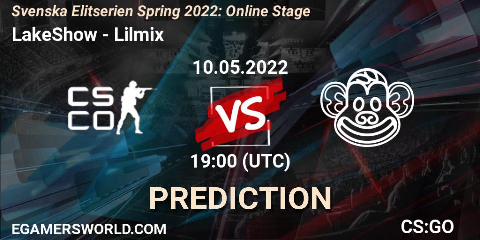 LakeShow - Lilmix: ennuste. 10.05.2022 at 19:00, Counter-Strike (CS2), Svenska Elitserien Spring 2022: Online Stage