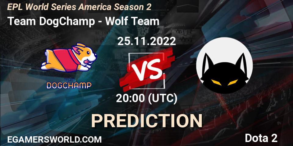 Team DogChamp - Brazil: ennuste. 25.11.22, Dota 2, EPL World Series America Season 2