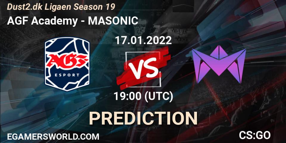 AGF Academy - MASONIC: ennuste. 17.01.2022 at 19:00, Counter-Strike (CS2), Dust2.dk Ligaen Season 19
