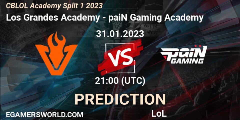 Los Grandes Academy - paiN Gaming Academy: ennuste. 31.01.23, LoL, CBLOL Academy Split 1 2023
