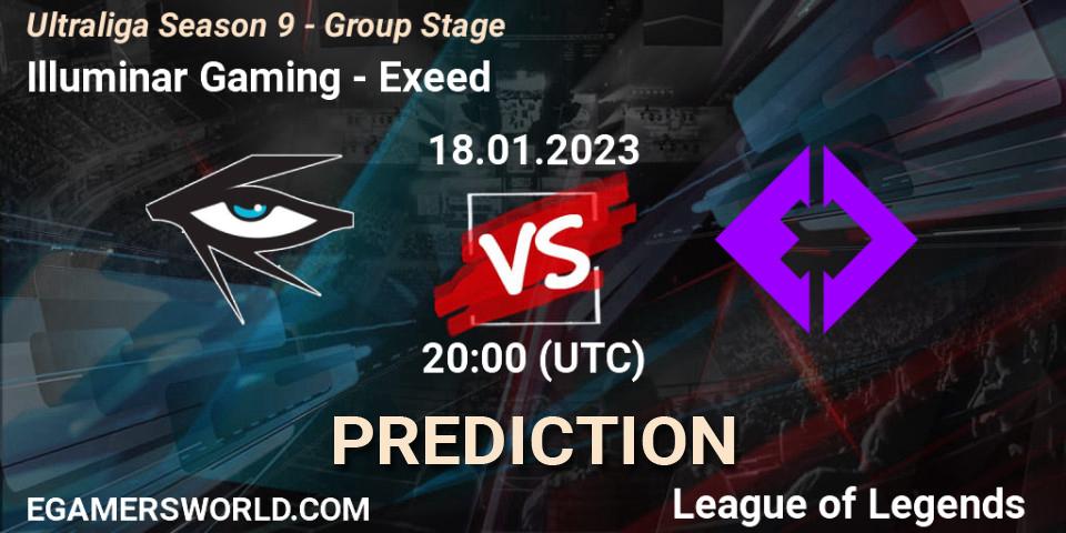 Illuminar Gaming - Exeed: ennuste. 18.01.2023 at 20:00, LoL, Ultraliga Season 9 - Group Stage