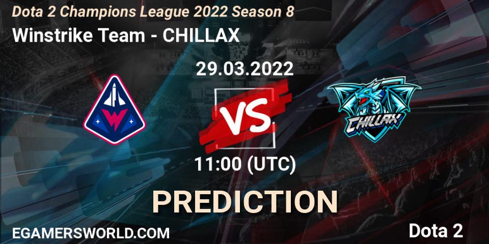 Winstrike Team - CHILLAX: ennuste. 29.03.2022 at 12:00, Dota 2, Dota 2 Champions League 2022 Season 8