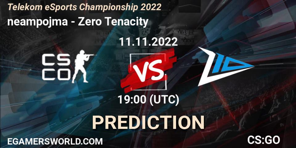 neampojma - Zero Tenacity: ennuste. 11.11.2022 at 19:00, Counter-Strike (CS2), Telekom eSports Championship 2022