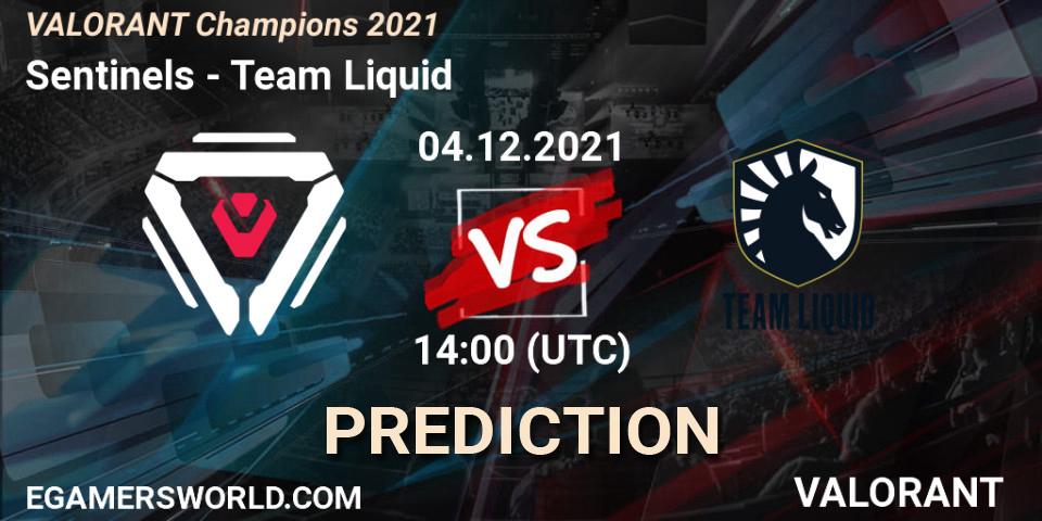 Sentinels - Team Liquid: ennuste. 04.12.2021 at 19:00, VALORANT, VALORANT Champions 2021