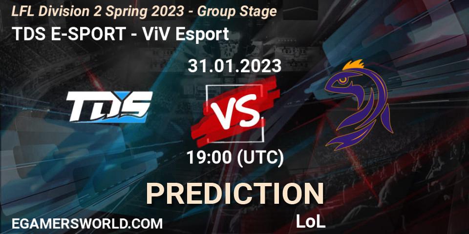 TDS E-SPORT - ViV Esport: ennuste. 31.01.23, LoL, LFL Division 2 Spring 2023 - Group Stage