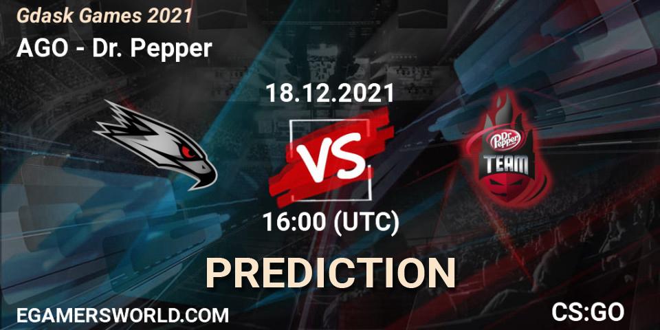 AGO - Dr. Pepper: ennuste. 18.12.2021 at 17:00, Counter-Strike (CS2), Gdańsk Games 2021