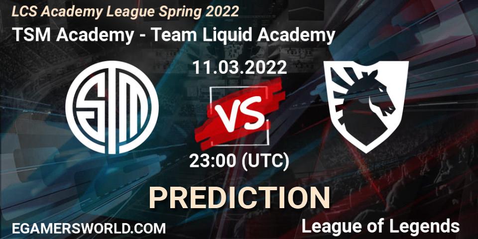 TSM Academy - Team Liquid Academy: ennuste. 11.03.2022 at 23:00, LoL, LCS Academy League Spring 2022