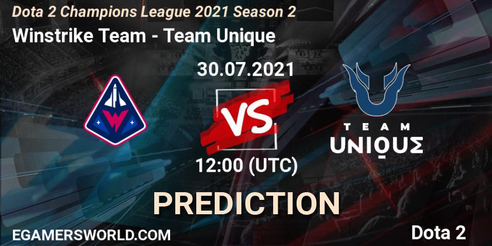 Winstrike Team - Team Unique: ennuste. 30.07.2021 at 12:00, Dota 2, Dota 2 Champions League 2021 Season 2