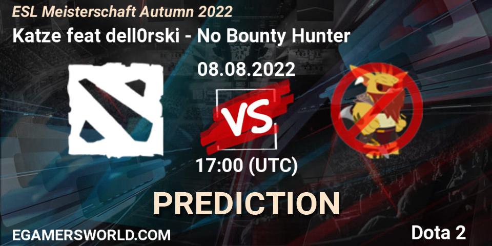 Katze feat dell0rski - No Bounty Hunter: ennuste. 08.08.2022 at 17:00, Dota 2, ESL Meisterschaft Autumn 2022