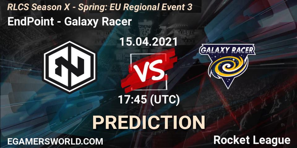 EndPoint - Galaxy Racer: ennuste. 15.04.2021 at 17:45, Rocket League, RLCS Season X - Spring: EU Regional Event 3